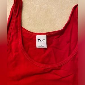 Aritzia TNA Red M Bergman Top. Never Worn!